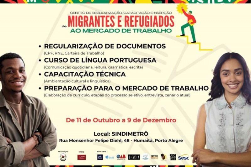 Projeto de Capacitação, Entrevistas e Inserção de Migrantes e Refugiados no Mercado de Trabalho em Porto Alegre RS - Associação dos Angolanos